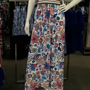 Milly XL Colorful Patterened Maxi Skirt